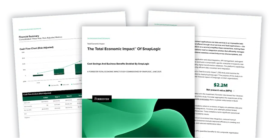Pages du Forrester Consulting Total Economic Impact™ de SnapLogic