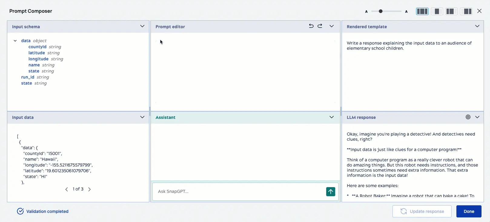 Autocompletion feature in the Prompt Composer improves productivity