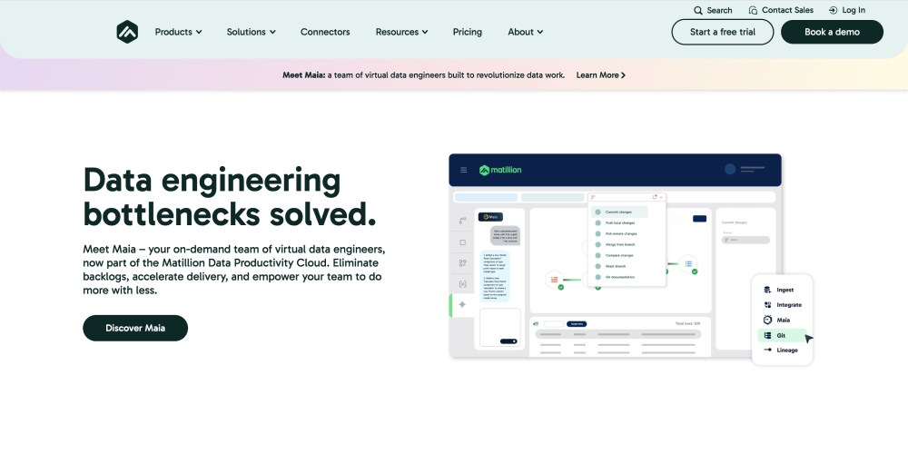 Matillion Homepage