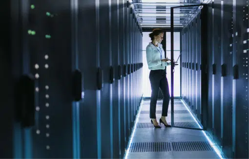 IT team member working