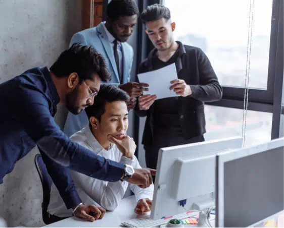 IT teammates working solve an integration problem