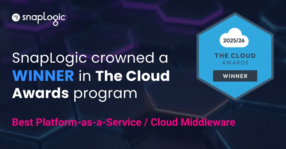 SnapLogic remporte le prix de la meilleure plateforme en tant que service / Cloud