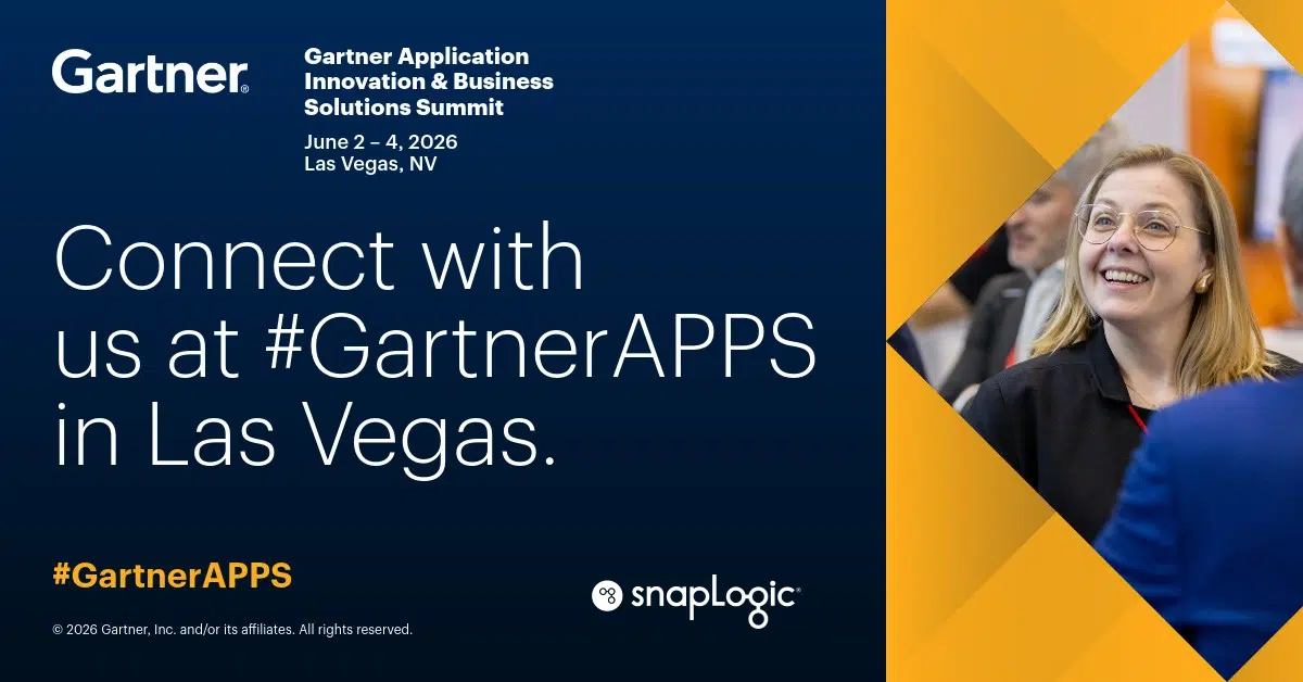 Venez rencontrer SnapLogic au sommet Gartner Application Innovation &amp; Business Solutions 2026