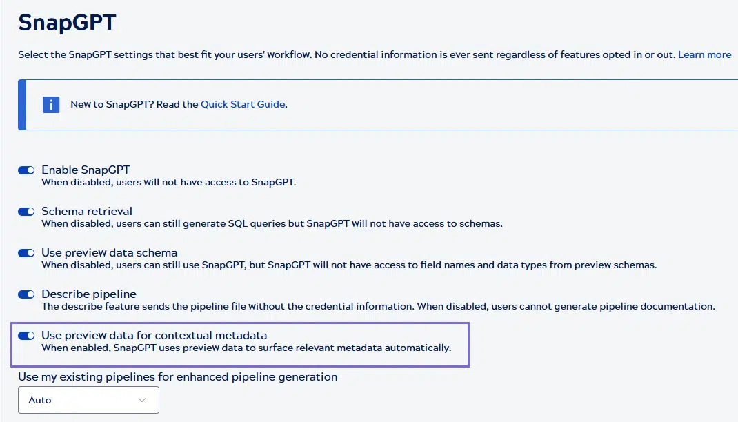 preview data for contextual metadata setting for SnapGPT