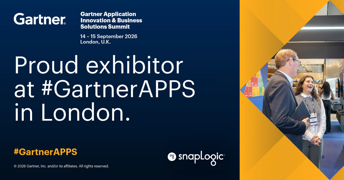SnapLogic è orgogliosa di essere sponsor del Gartner Application Innovation Summit che si terrà a Londra nel 2026
